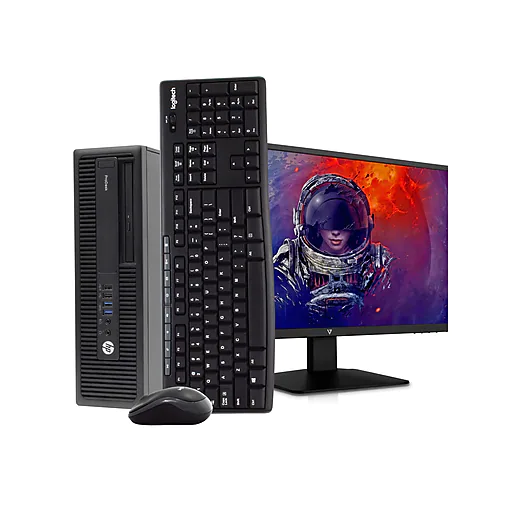 HP ProDesk 600 G2 Refurbished Desktop Computer with 23.6" Monitor, Intel i5, 16GB Memory, 2TB HDD
