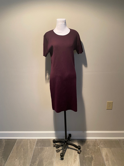Italian Wool Blend Dress Medium Purple