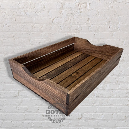 12Inch X 18Inch Stained Wooden Box, Crates To Decorate Tables & More, Poplar Wood Crate, Cook Book Holder, Home Decoration