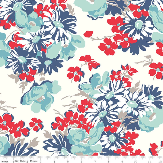108" Cook Book Wb11776 Denim By Lori Holt For Riley Blake Designs - The Half-Yard