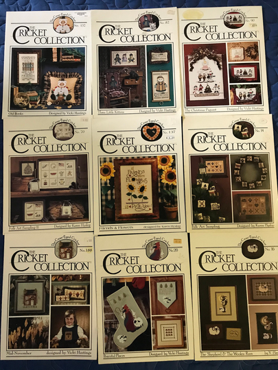 Cricket Collection 9 Friends Flowers, 3 Little Kittens, Christmas Pageant, Folk Art Sampling & Ii, Old Books Mid Nov. Peace Places Shepherd