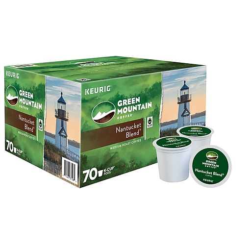 Green Mountain Nantucket Blend Coffee, Keurig K-Cup Pods, Medium Roast, 70/Box (371084)