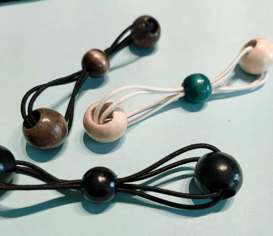 3 Pack Stretchy Loc Tie, Stretchy Hair Jewelry, Ball Toggle Elastic, Boho Scrunchy