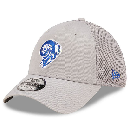 Men's New Era Gray Los Angeles Rams Team Neo 39THIRTY Flex Hat, Size: Small/Medium, Grey
