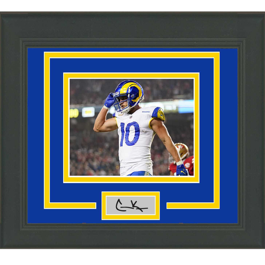 Framed Cooper Kupp Facsimile Laser Engraved Signature Auto Los Angeles Rams 15x16 Football Photo