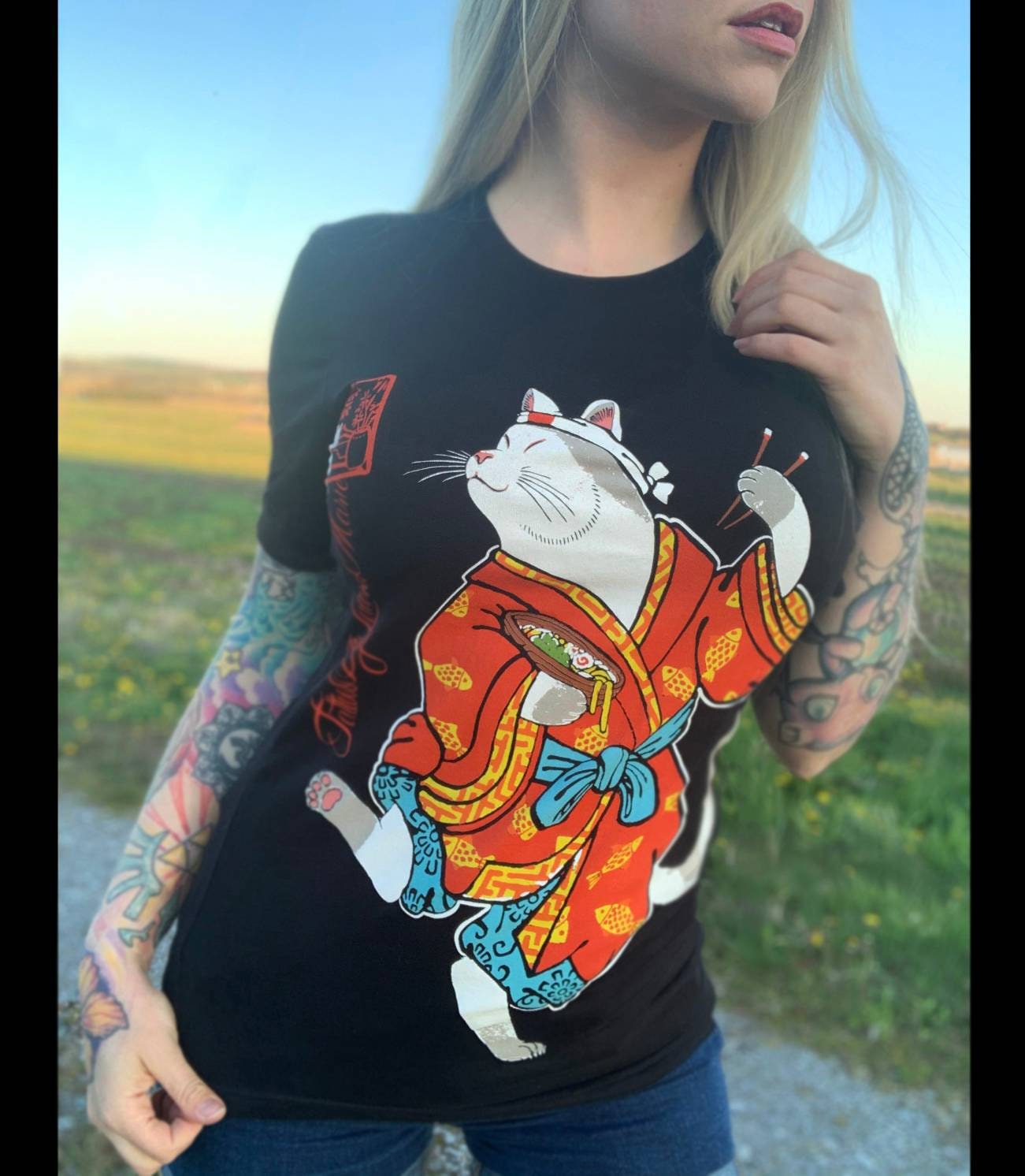 Unisex Ramen Cat Shirt