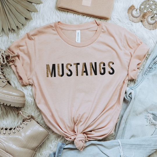 Mustangs Team Shirt, Spirit Tee Tshirt Pride Spirit Shirts Back To School Gift For Fan Teacher Mascot