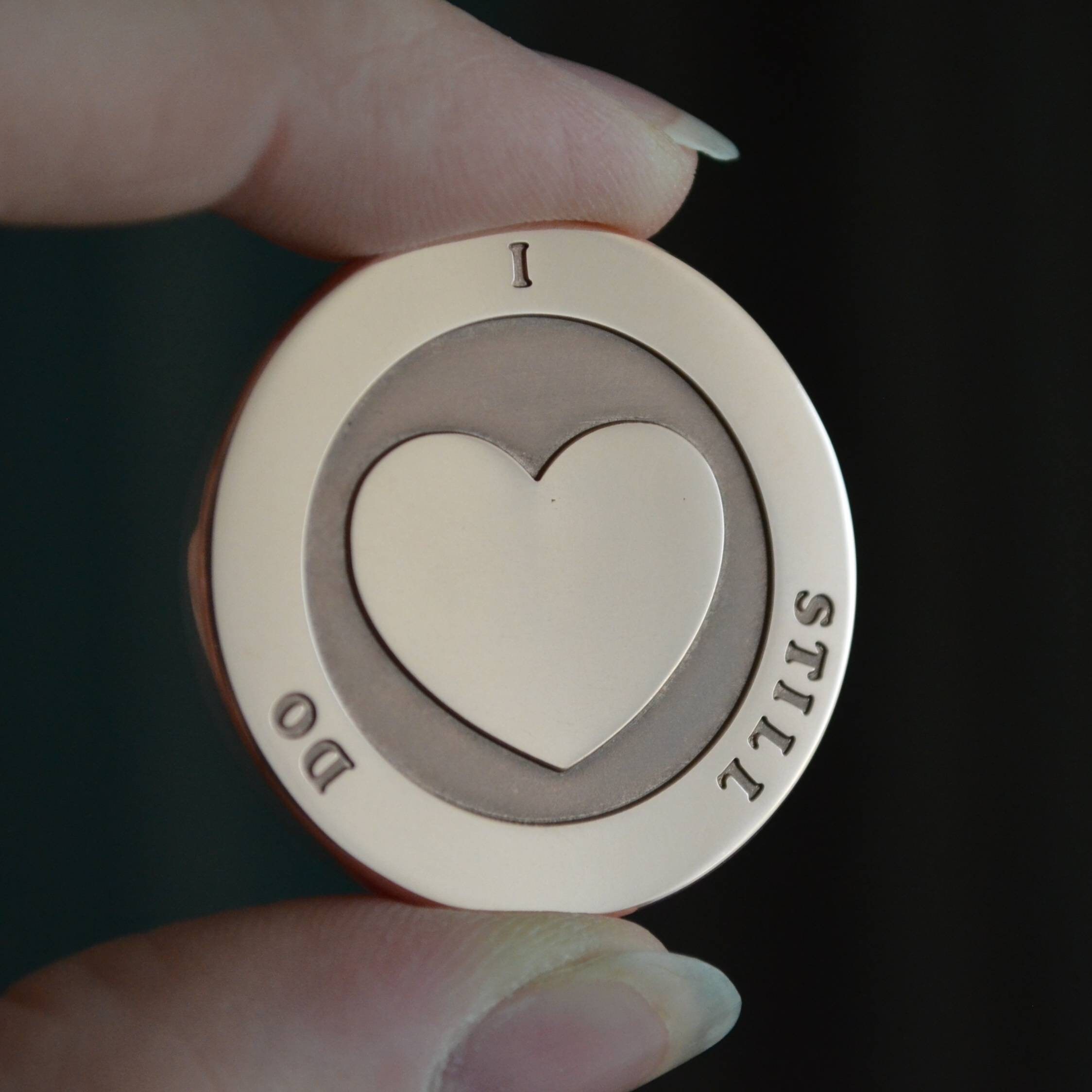 Personalized Worry Coin, Engraved Edc Copper 1 Year Anniversary Gift For Boyfriend, Long Distance Relationship Boyfriend