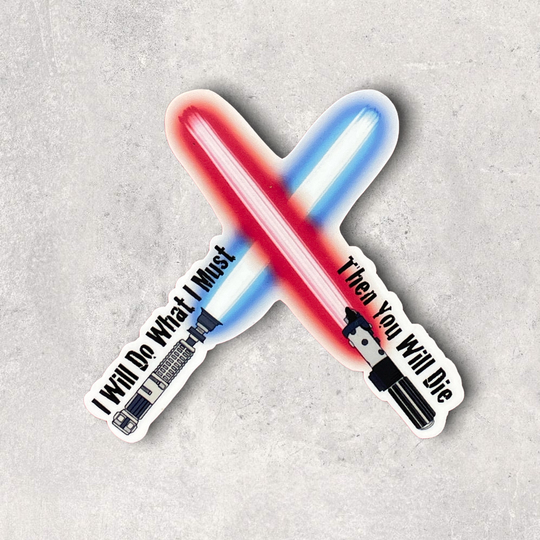 Obi-Wan Vs Vader Inspired Sticker