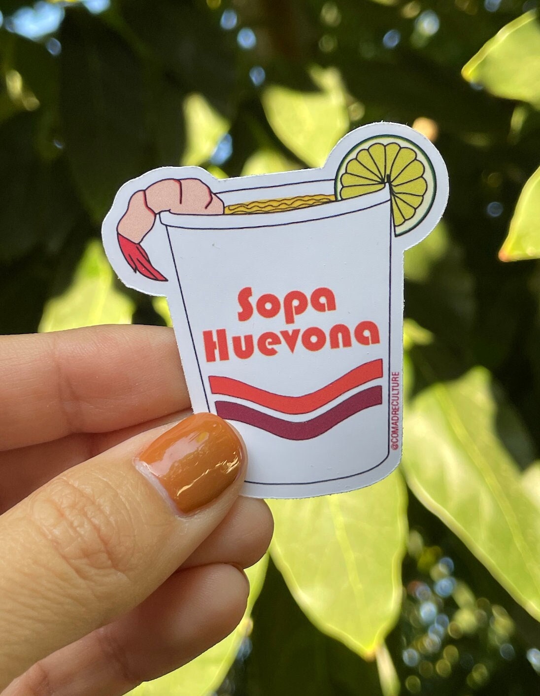 Sopa Huevona Sticker, Calcamonia, Ramen, Instant Soup Sticker, Maruchan Inspired, Cosas Latinx