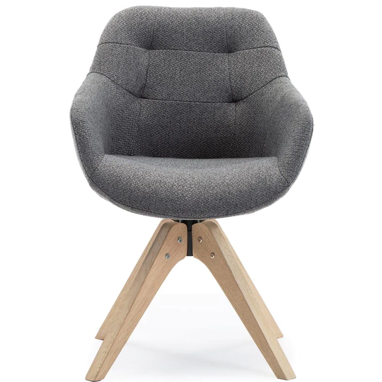 KINWELL AC Milan Kinwell-indoor Casual Grey Blend Contemporary Accent Chair in Gray | MLA000681-GREY