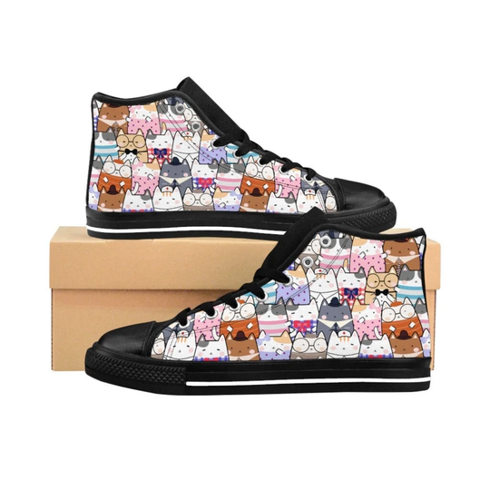 Kawaii Cute Cat High-Tops Converse Style Shoes