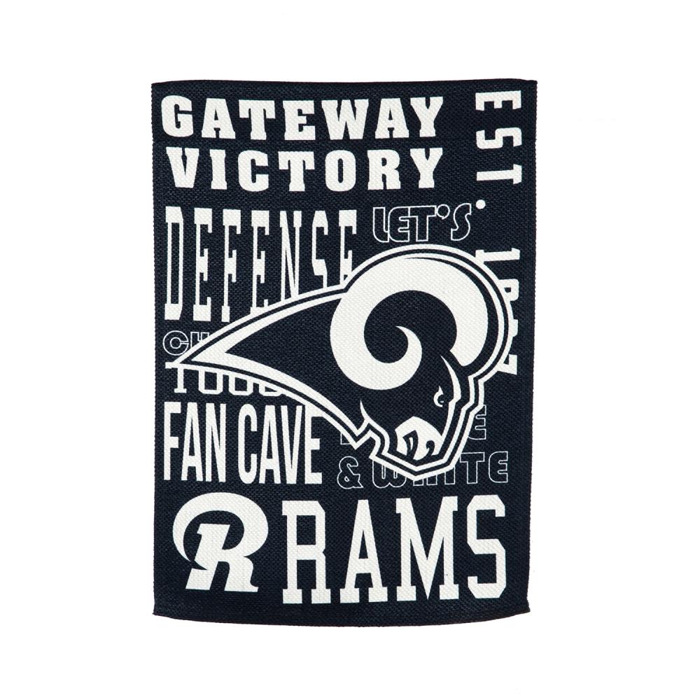 Team Sports America 1-ft W x 1.5-ft H Los Angeles Rams Garden Flag in Blue | 14ES3828FR