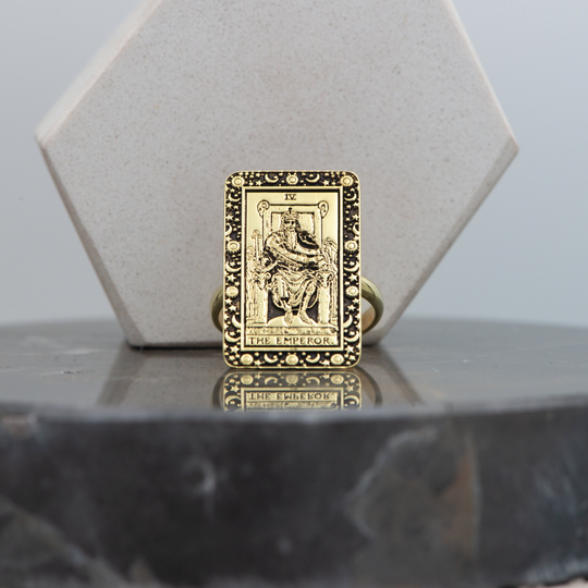 Astrology Ring Tarot Gifts Emperor Card Silver Jewelry Gift For Her Mom Personalized By Uluer Jewelry
