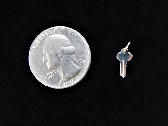 Perfect in Detail Tiny Sterling Silver Key Charm