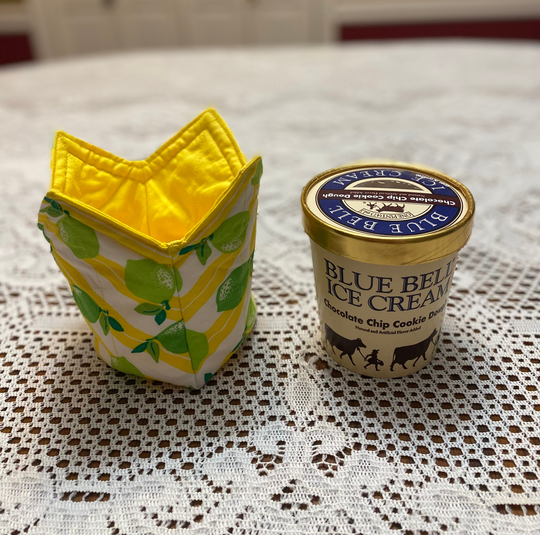 Ice Cream Cozy Bowl Buddy Ramen Soup Holder Limes On Yellow