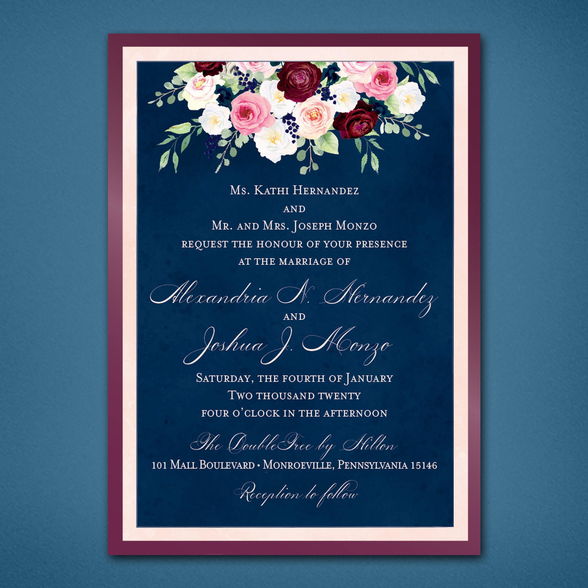 Garden Floral Wedding Invitations Summer