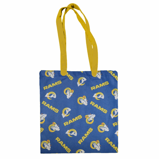Los Angeles Rams Cotton Canvas Tote Bag/Hand Travel School Grocery Beach Accessories Customizable Strap Colors