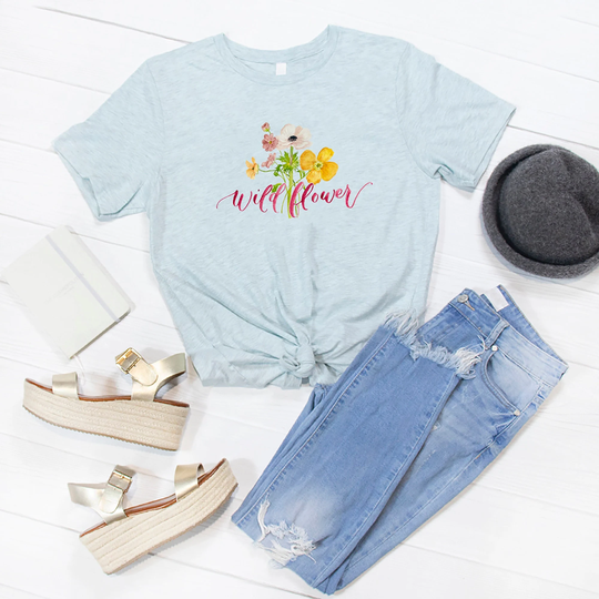 Wildlflower Watercolor Wildflower Super Comfy & Soft T-Shirt