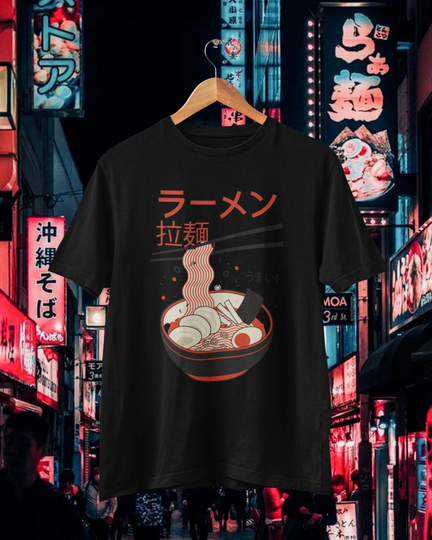 Ramen Shirt, Japanese Noodles Japan Anime Birthday Present Foodie Soup Japan, Aesthetic Tee