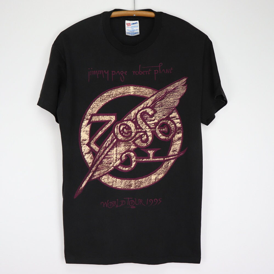 Vintage 1995 Jimmy Page & Robert Plant No Quarter Tour Shirt