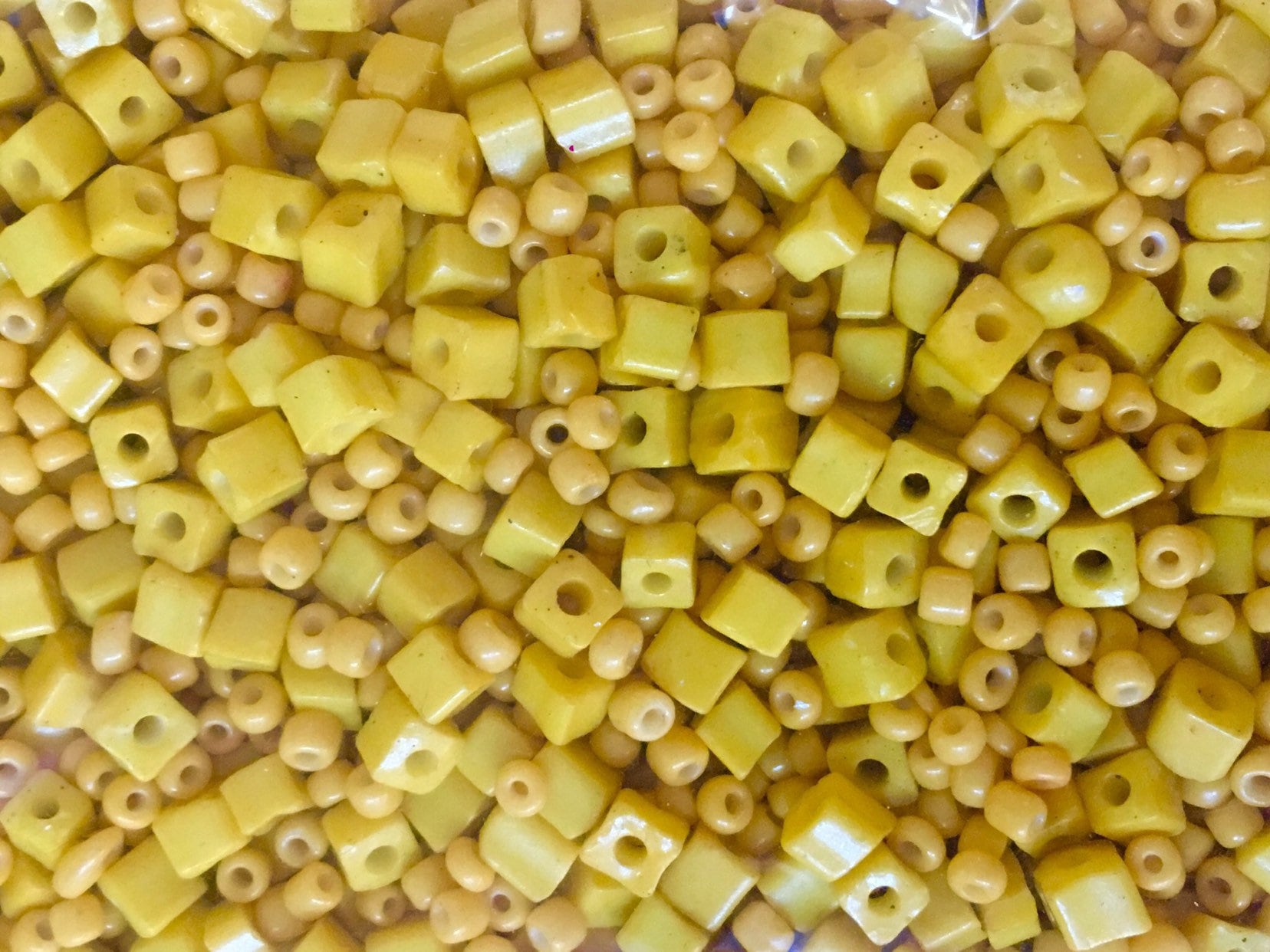 Wholesale Yellow Small Seed Beads Acrylic Bead Soup Mix, Sale Beads, Clearance Jewelry Making Earrings Bracelet Necklace