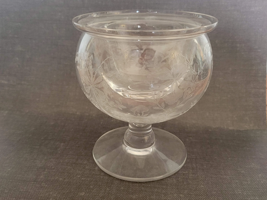 Pair Of Heisey Orchid Shrimp Cocktail - Set 2