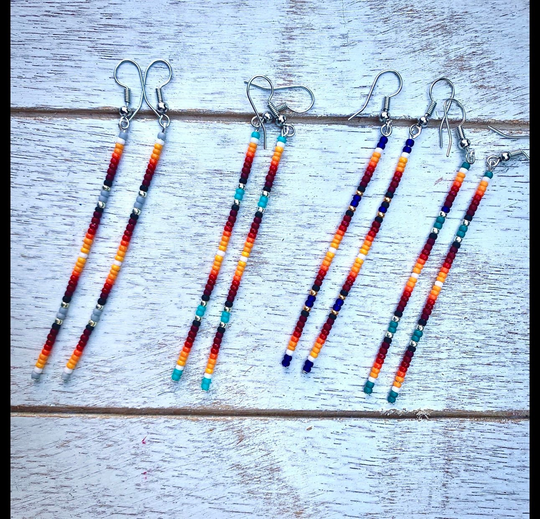 Single Dangle Beaded Earrings