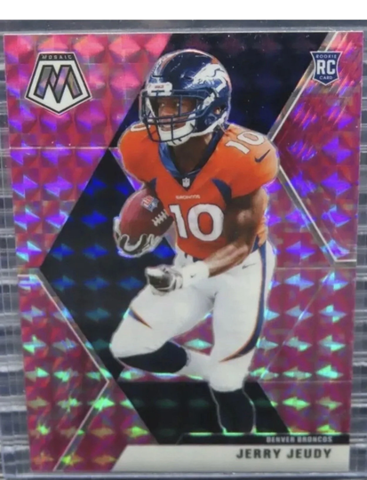 Jerry Jeudy 2020 Rookie Card Nfl Panini Mosaic Pink Camo Rare Mint Collectible Broncos Star Wr Christmas Gift For Him Or Her