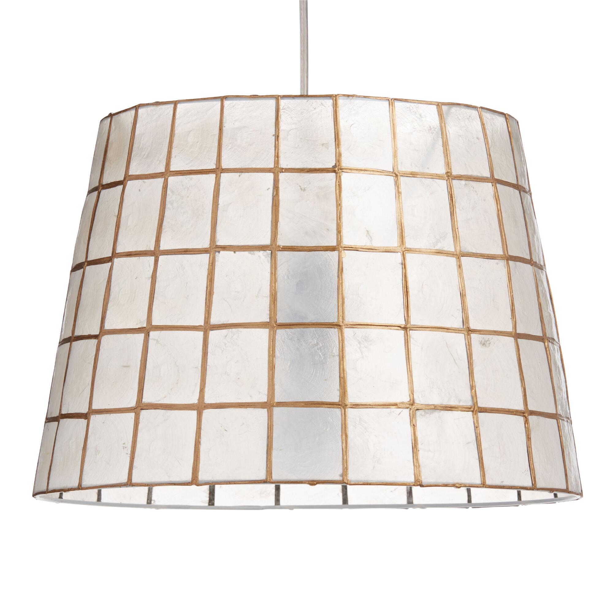 Gold Capiz Tapered Table Lamp Shade - Capiz Shell by World Market
