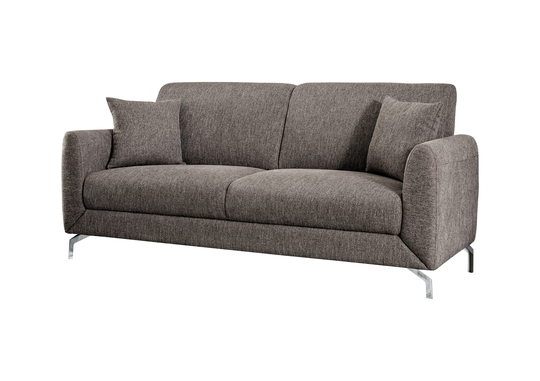 Furniture of America Hillcrest Modern Brown Polyester/Blend Sofa | IDF-6088BR-SF