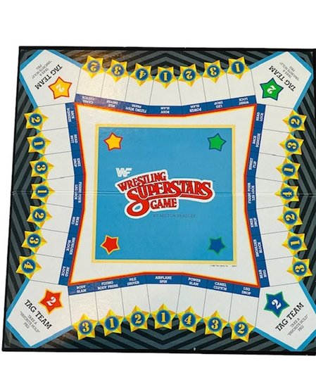 Wwf Wrestling Superstars Board Game Pieces Profile Card Milton Bradley Display Wwe