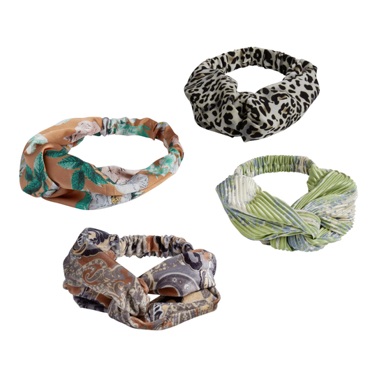 Print Knotted Headband: Brown - Polyester by World Market