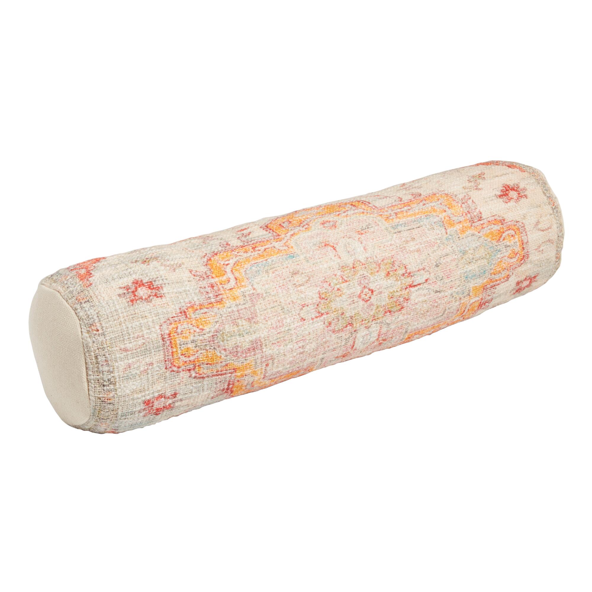 Multicolored Vintage Rug Print Bolster Pillow by World Market