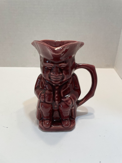 Toby Mug Vintage Bennington Style Toby Colonial Man Burgundy Usa