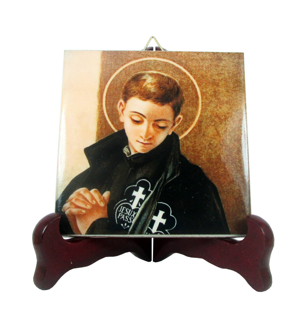 Saint Gabriel Of Our Lady Sorrows - St Possenti Catholic Saints Serie Icon On Tile Italian Art