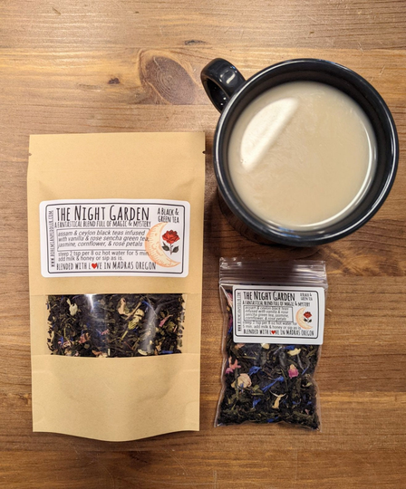 Night Garden ~ Black & Green Tea Blend | Loose Leaf Tea