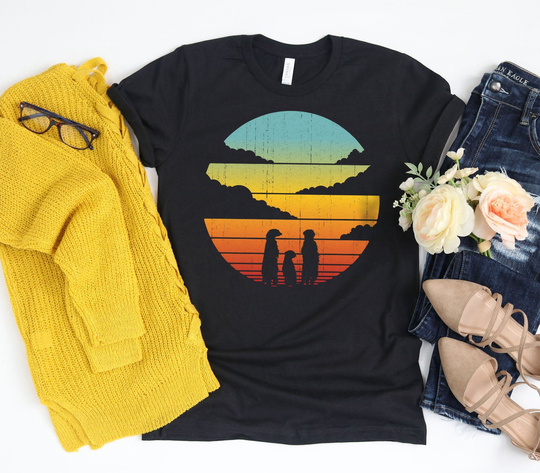 Meerkat Sunset Retro Shirt/Gifts Gift For Lover Design Print Tank Top Hoodie