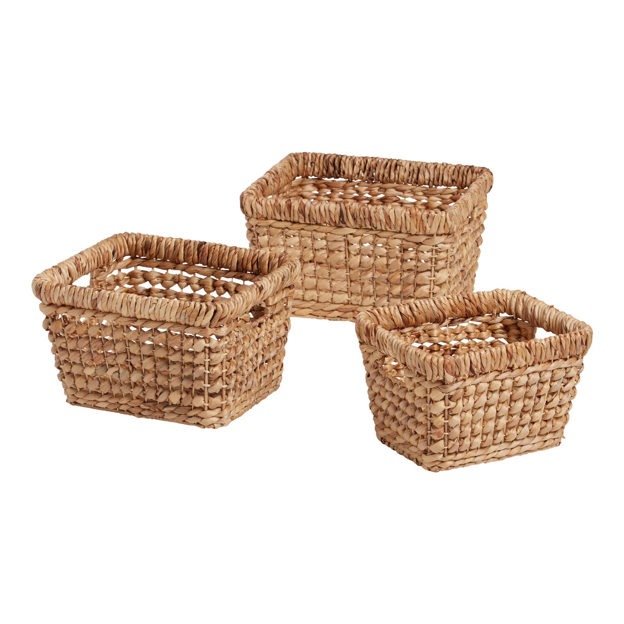 Natural Hyacinth Piper Utility Basket by World Market