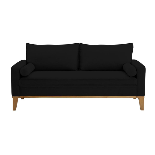 Lifestyle Solutions Ted Casual Black Polyester/Blend Sofa | LSTUKS3LU2001