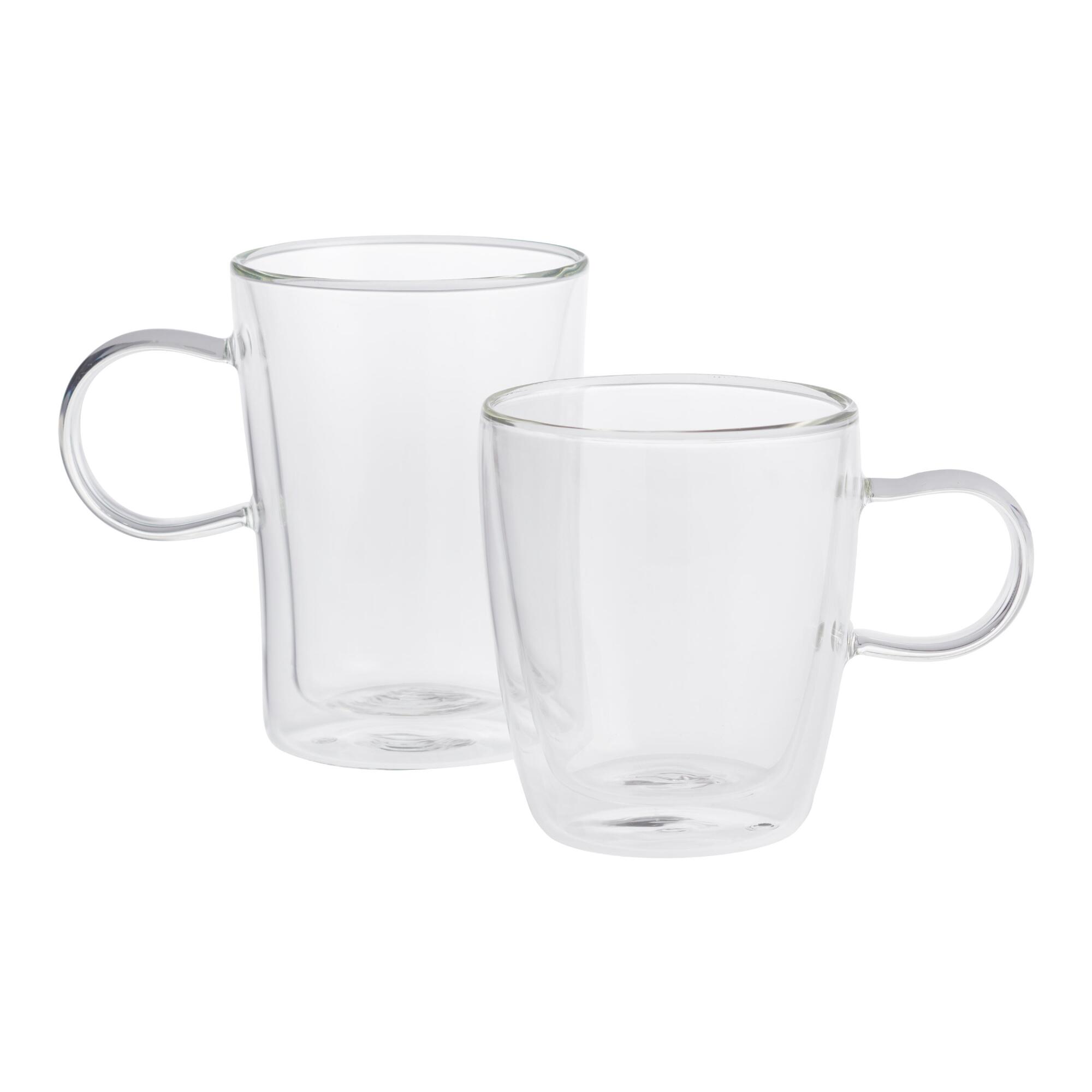 Double Wall Glass Mugs Set of 4 by World Market
