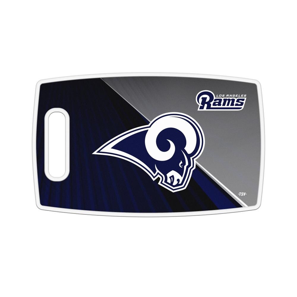 The Sports Vault Los Angeles Rams Team cutting board 14.5-in L x 9-in W Plastic Cutting Board in Blue | LBNFL26