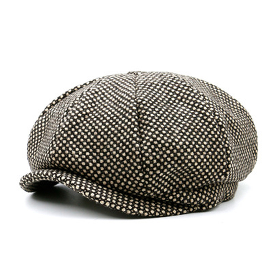 Men�s Hat Classic Dome Striped Octagonal Hat Newsboy Hat Blend Wool Vintage For Casual Outdoor Daily Hat 2021 - 4, m