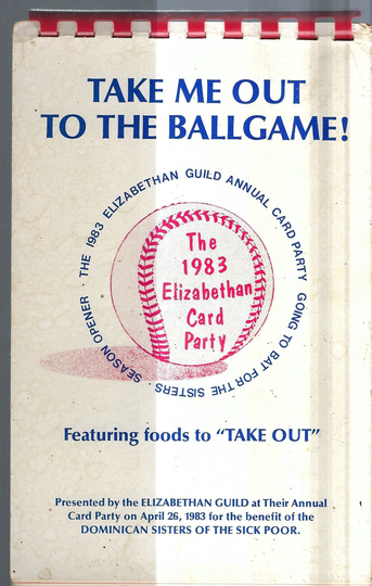 Columbus Ohio Vintage 1983 St Andrew Catholic Church Card Party Take Me Out To The Ballgame Cookbook Oh Community Collectible Rare Cook Book