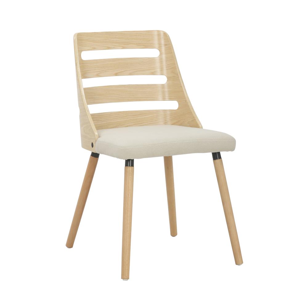 LumiSource Trevi Contemporary/Modern Polyester Blend Upholstered Dining Side Chair (Wood Frame) in Brown | CH-TREVI NACR