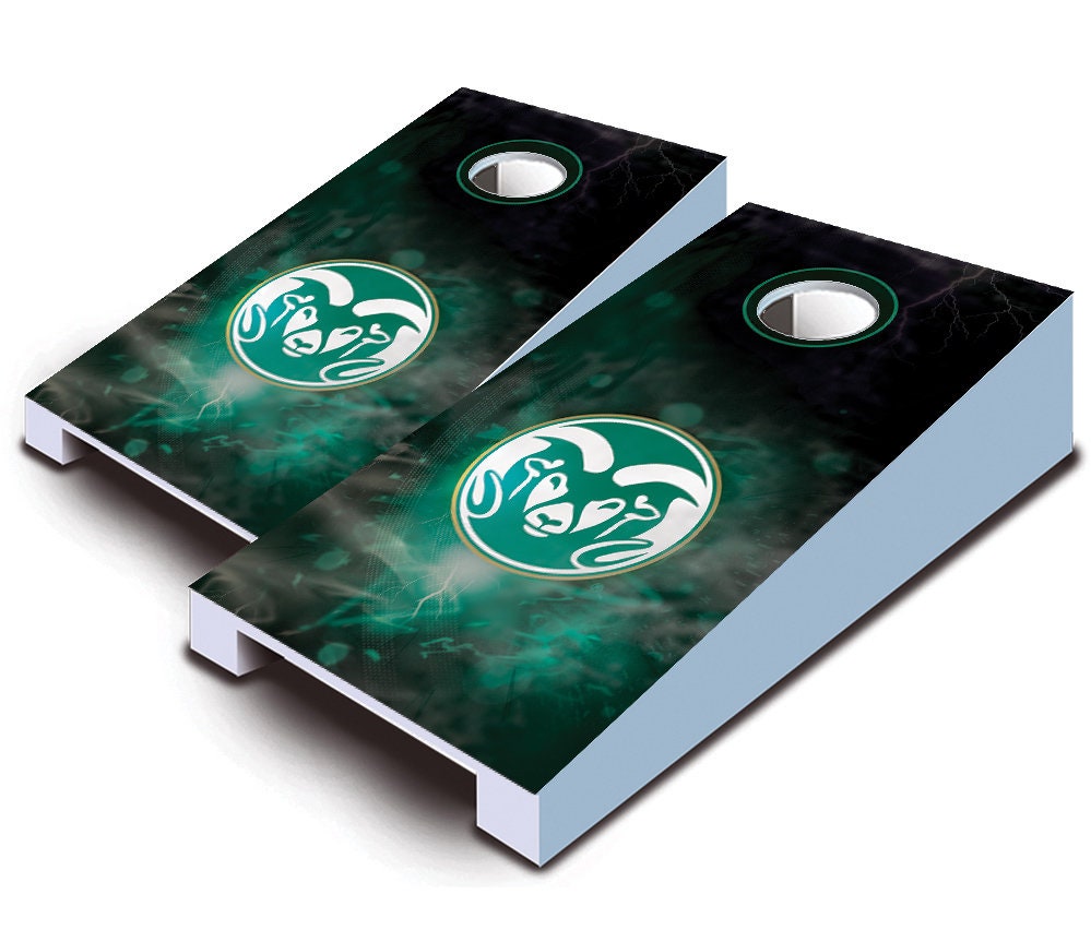 Officially Licensed Colorado State Rams Smoke Tabletop Cornhole Set With Bags - Desktop Mini Toss Corn Toss-Mini