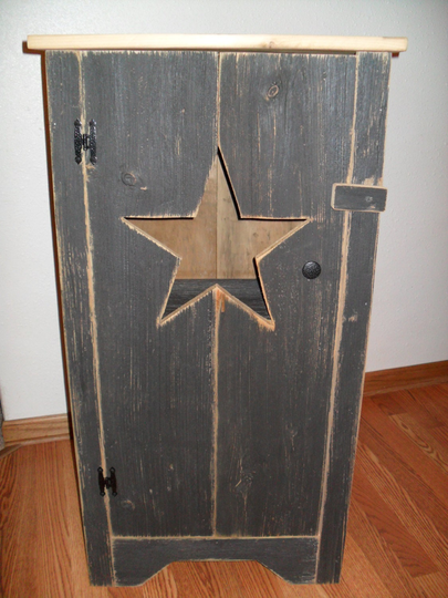 Black Primitive Star Cabinet