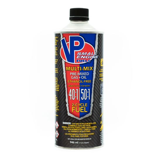 VP Racing Fuels VP Small Engine Fuels 8-Pack 1-Quart 40:1 & 50:1 Ethanol Free Pre-blended 2-cycle Fuel | 6815