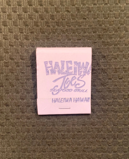 Vintage Matchbook, Haleiwa Joes, Seafood Grill, Restaurant, Haleiwa, Hawaii, with 20 Match Sticks, Free Ship in Usa