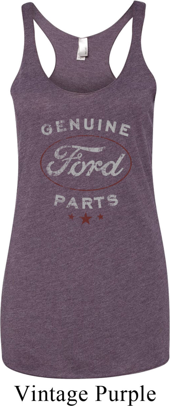 New Genuine Ford Parts Ladies Tri Blend Racerback Tank Top 21281Ev2-Nl6733